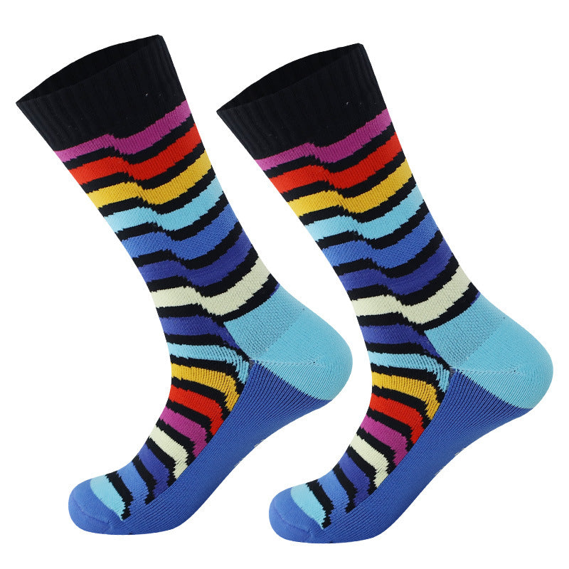 TrailDry waterproof socks worn on a wet hiking trail