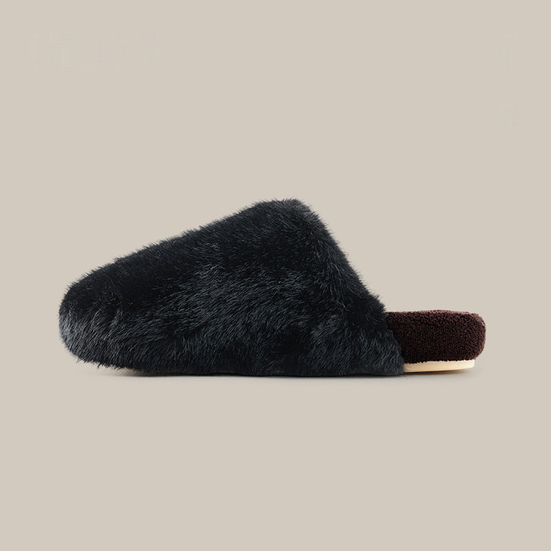 CozyStep Plush Slippers - Classic Black