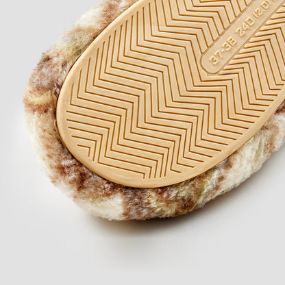 CozyStep Plush Slippers - Non-Slip Sole Detail