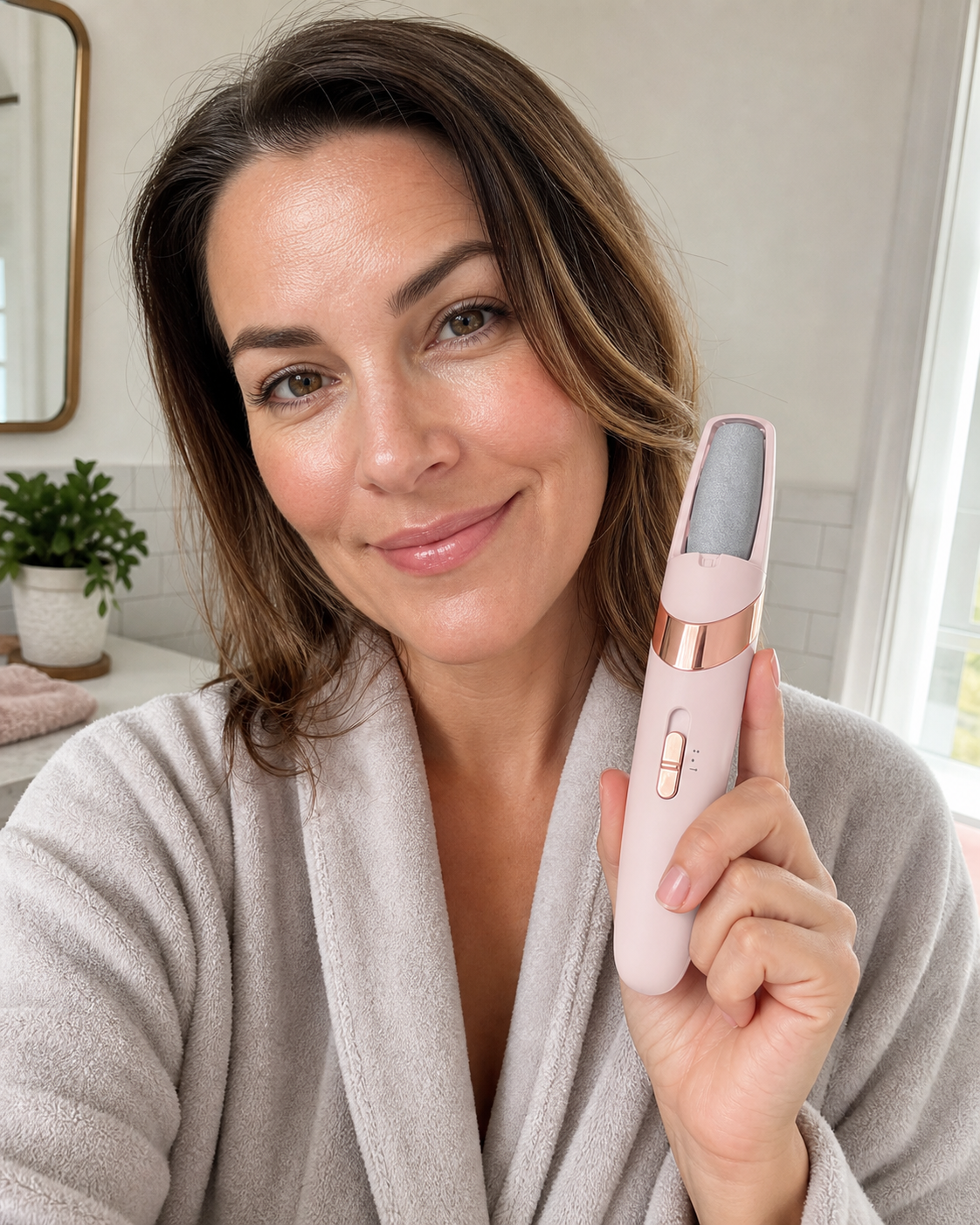 Nexovite rechargeable electric foot file with roller head
