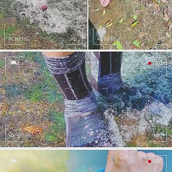 Nexovite TrailDry waterproof hiking socks
TrailDry waterproof socks worn on a wet hiking trail
